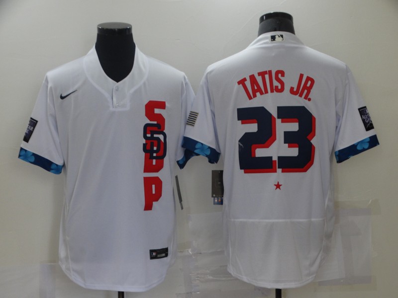 Men's San Diego Padres Fernando Tatis Jr. #23 White ALL STAR Jersey
